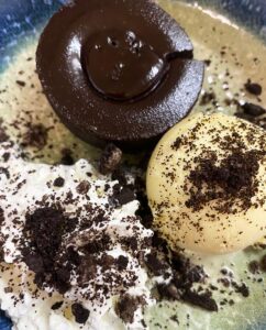Coulant de chocolate con bola de vainilla